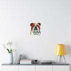 Comic Book English Bulldog Canvas | Bold Dog Wall Art