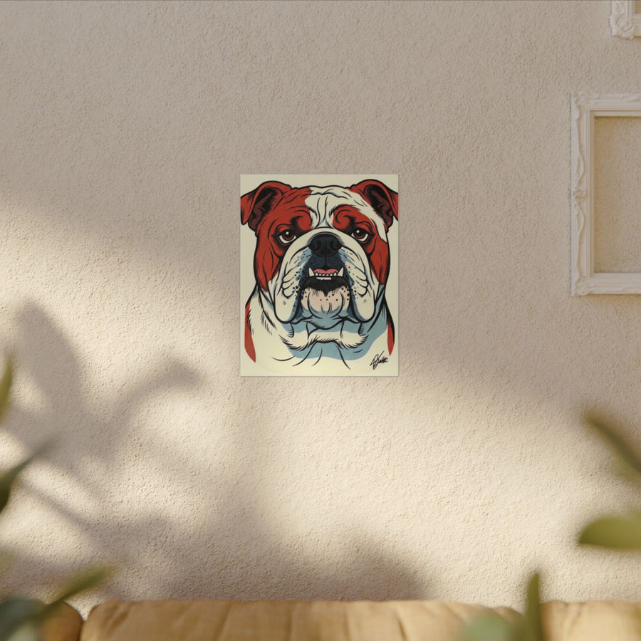 Comic Book English Bulldog Canvas | Bold Dog Wall Art