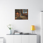 Corgi Acrylic canvas print by Tritan, desk wall