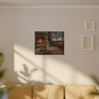 Corgi Acrylic canvas print by Tritan, sofa wall