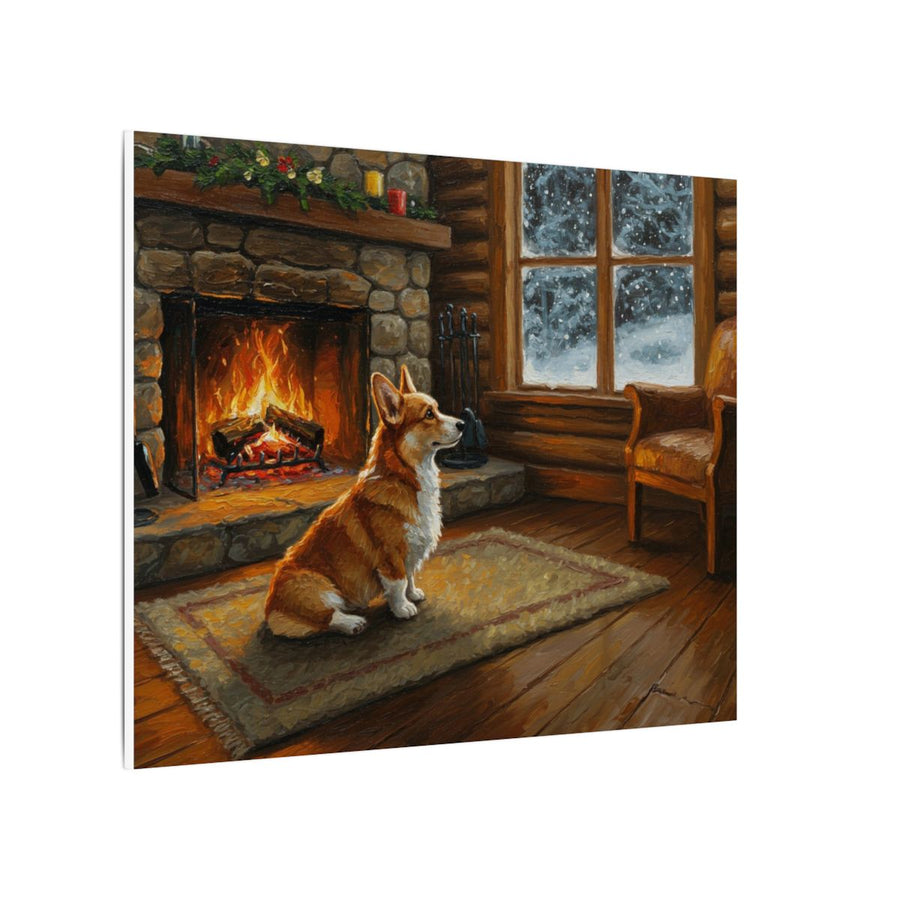 Corgi Acrylic canvas print by Tritan, side