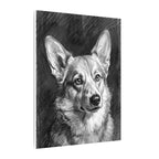 Corgi Charcoal canvas print by Tritan, side