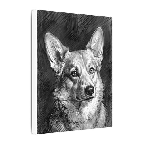 Gallery-wrapped canvas side profile showing the 0.75 inch depth
