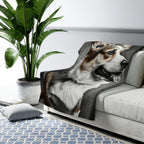 Corgi Charcoal Portrait Throw Blanket | Premium Dog Prints | Tritan