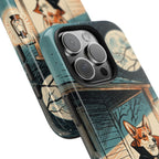 Pembroke Welsh Corgi Halloween tough phone case by Tritan, close-up