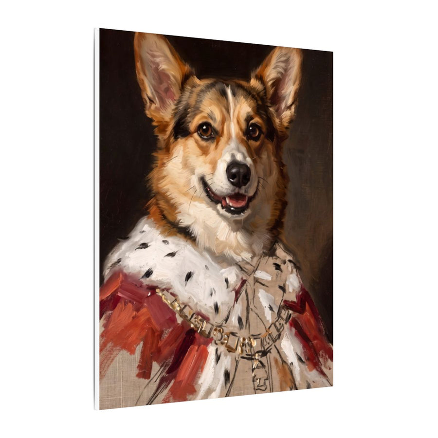 Corgi Kings & Queens canvas print by Tritan, side