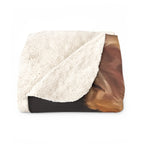 Corgi Kings & Queens sherpa blanket by Tritan, folded