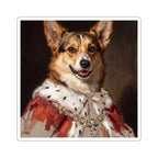 Corgi Kings & Queens vinyl sticker by Tritan, front