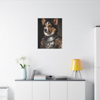 Corgi Medieval Knight canvas print by Tritan, desk wall