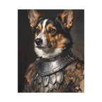 Corgi Medieval Knight canvas print by Tritan, front