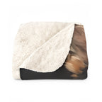 Corgi Medieval Knight sherpa blanket by Tritan, folded