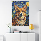 Corgi Post-Impressionist canvas print by Tritan, desk wall