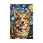 Corgi Post-Impressionist canvas print by Tritan, front
