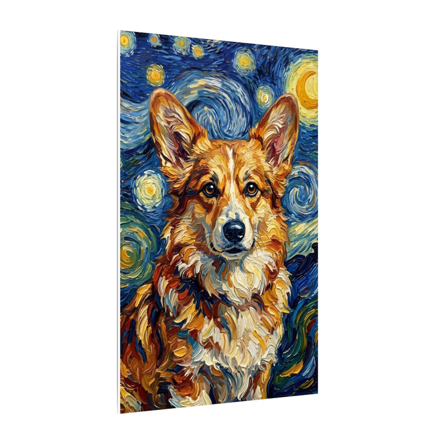 Corgi Post-Impressionist canvas print by Tritan, side