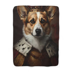 Corgi Renaissance Royal Portrait Regal Throw Blanket | Premium Dog Prints | Tritan