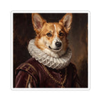 Corgi Renaissance Royal vinyl sticker by Tritan, front