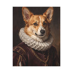 Corgi Renaissance Royal canvas print by Tritan, front