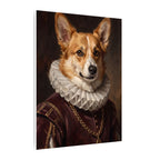 Corgi Renaissance Royal canvas print by Tritan, side