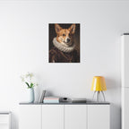 Corgi Renaissance Royal canvas print by Tritan, desk wall