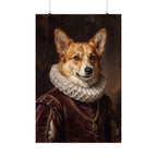 Corgi Renaissance Royal matte poster print by Tritan, front