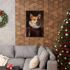 Corgi Renaissance Royal matte poster print by Tritan, framed on wall