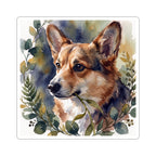 Corgi Watercolor vinyl sticker by Tritan, front