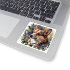 Corgi Watercolor vinyl sticker by Tritan, on a laptop