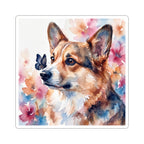 Corgi Watercolor vinyl sticker by Tritan, front