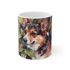 Corgi Watercolor ceramic mug by Tritan, front