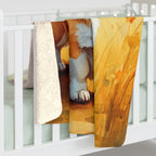 Golden Retriever Watercolor Corgi Meadow Throw Blanket | Premium Dog Prints | Tritan
