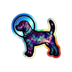 Beagle Cosmic vinyl sticker by Tritan, front