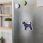 Beagle Cosmic die-cut magnet by Tritan, on steel