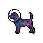Beagle Cosmic vinyl sticker by Tritan, front