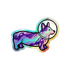Corgi Cosmic vinyl sticker by Tritan, front