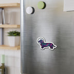 Dachshund Cosmic die-cut magnet by Tritan, on steel