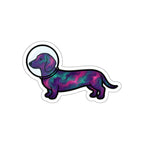 Dachshund Cosmic vinyl sticker by Tritan, front