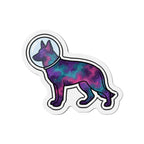 German Shepherd Cosmic die-cut magnet by Tritan, front
