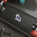 German Shepherd Cosmic vinyl sticker by Tritan, on a skateboard