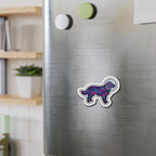 Golden Retriever Cosmic die-cut magnet by Tritan, on steel