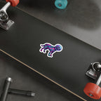 Labrador Retriever Cosmic vinyl sticker by Tritan, on a skateboard