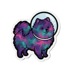 Pomeranian Cosmic die-cut magnet by Tritan, front