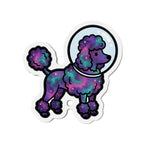 Poodle Cosmic die-cut magnet by Tritan, front