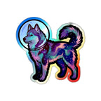 Siberian Husky Cosmic vinyl sticker by Tritan, front