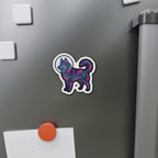 Siberian Husky Cosmic die-cut magnet by Tritan, on the fridge