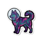 Siberian Husky Cosmic die-cut magnet by Tritan, front