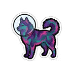 Siberian Husky Cosmic vinyl sticker by Tritan, front