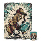 Beagle Cozy Set — 2-Piece Blanket + Mug Gift Set | Comic | Tritan