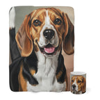 Beagle Cozy Set — 2-Piece Blanket + Mug Gift Set | Oil | Tritan