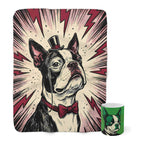 Boston Terrier Cozy Set — 2-Piece Blanket + Mug Gift Set | Comic | Tritan