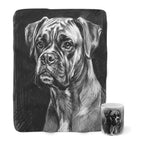 Boxer Cozy Set — 2-Piece Blanket + Mug Gift Set | Charcoal | Tritan